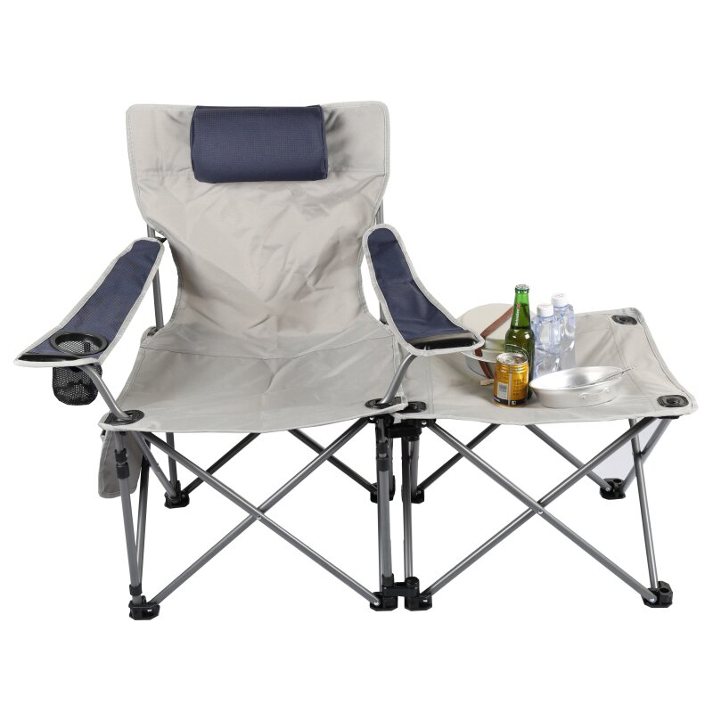 Кресло-шезлонг с откидным поворотным столиком/подставкой для ног B358T