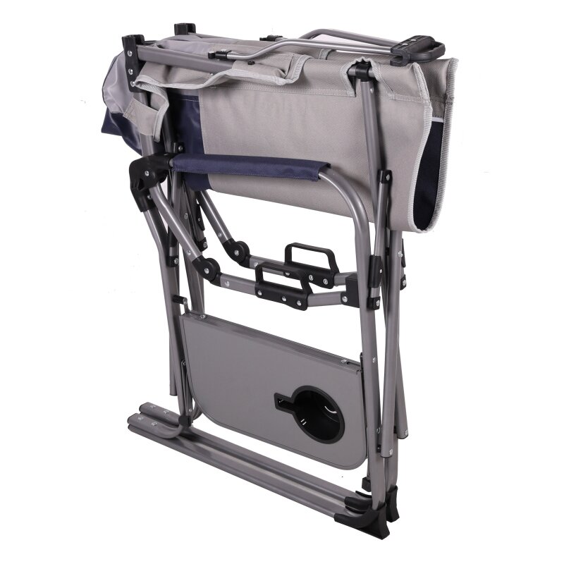 Раскладное кресло-шезлонг с боковым столиком и регулируемой спинкой B414