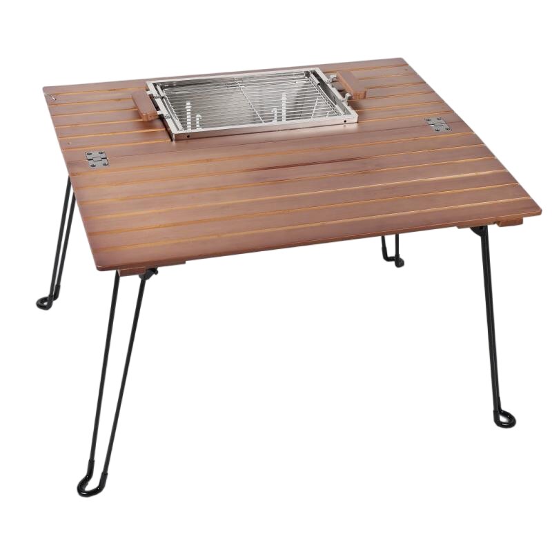 Складной бамбуковый стол с барбекю-печью BT660