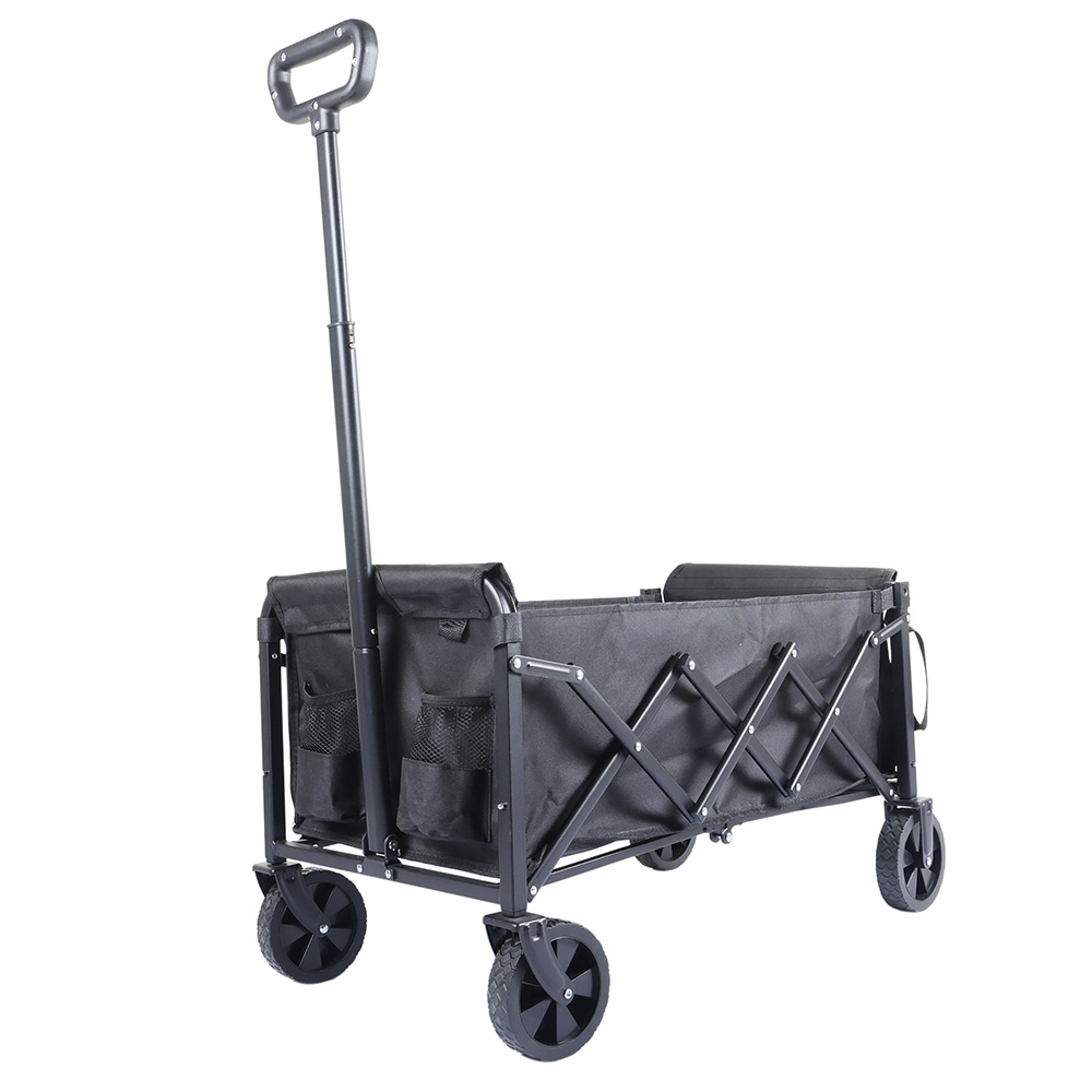 65L compact folding outdoor wagon with steel frame and Oxford body (1038-BP)